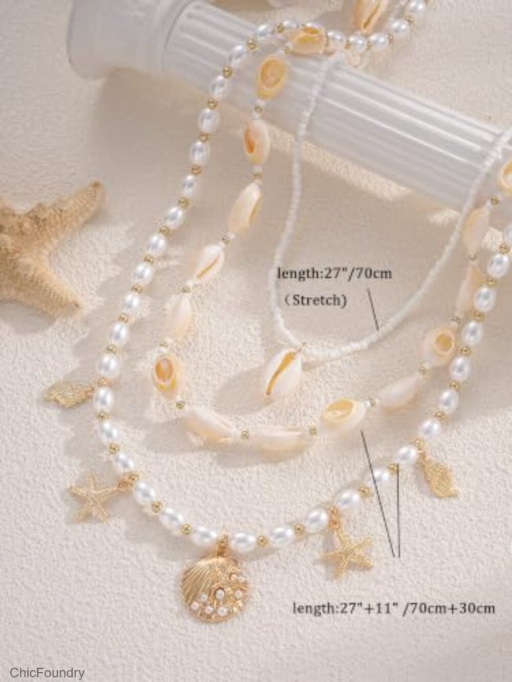 3PCS Layered Gold Plated Waist Chain Set Boho Beaded Belly Body Chains for - Picture 4 of 6